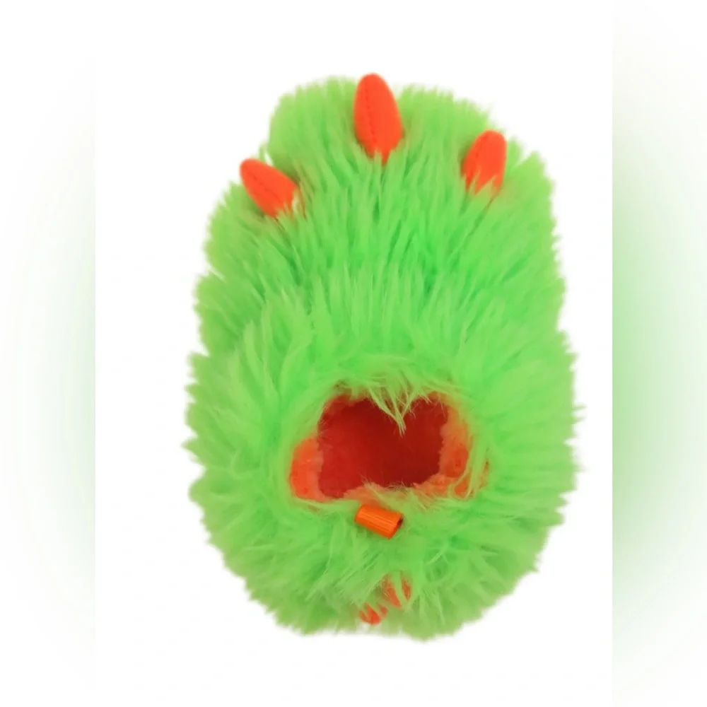 NWT Wonder Nation Baby Dinosaur Slippers Green Fuzzy Soft Claw Booties Size 2‎
